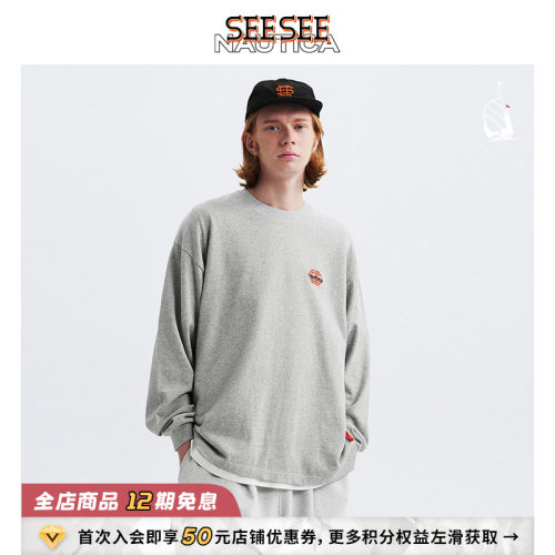 nauticawhitesail日系长袖T恤