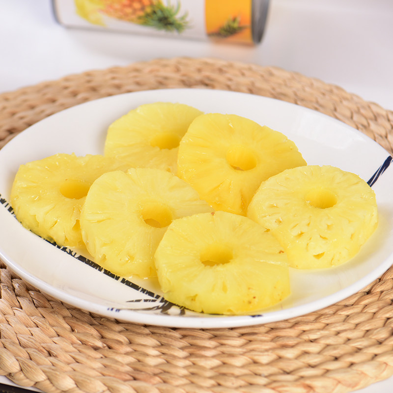 糖水菠萝圆片罐头425g烘焙原料徐闻汉堡切片烧烤蛋糕披萨商用整箱