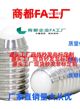 换不锈钢树脂波珠球头柱塞NBSZ3/4/5/6/8/10/12/16定位珠