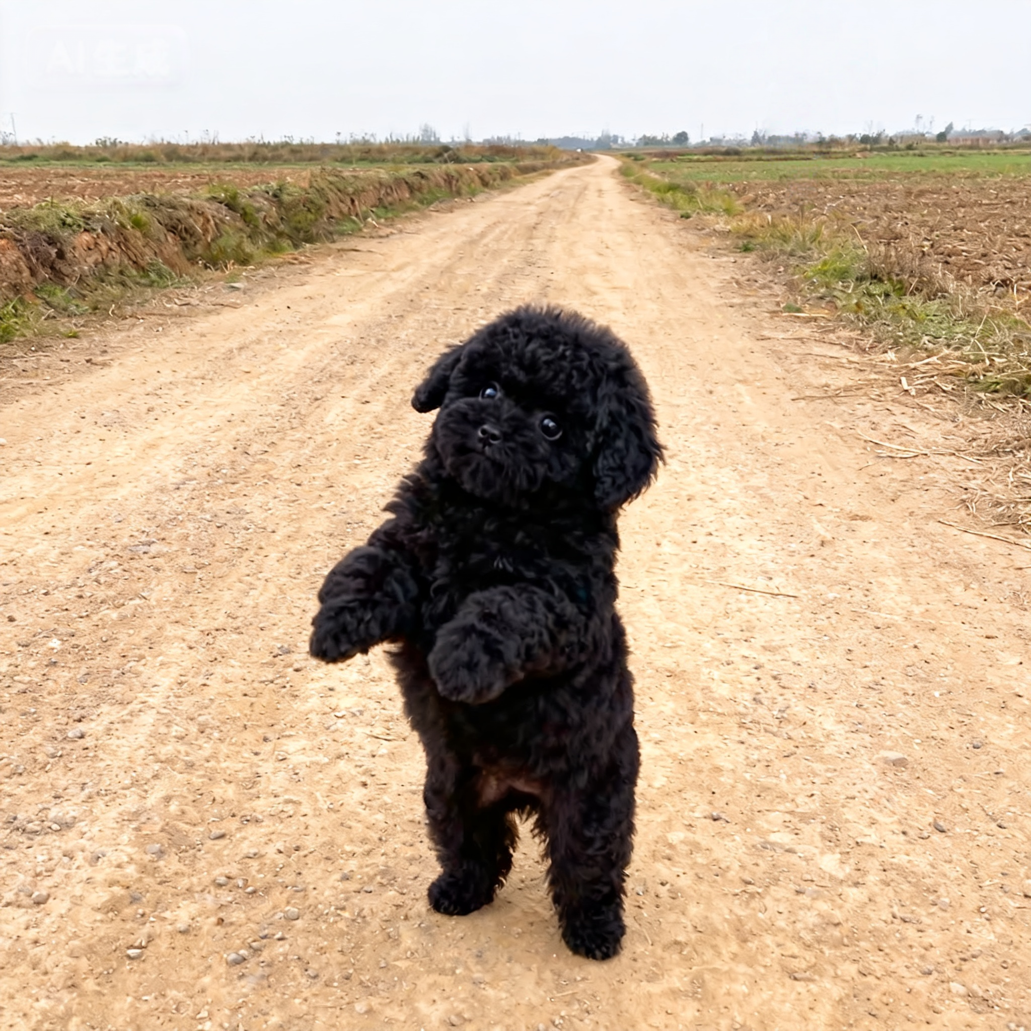 泰迪幼犬可爱黑色幼崽家养便宜