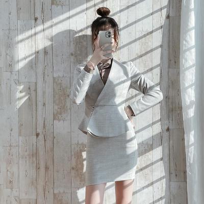 职业西装套装女气质酒店管理工作服高端秋冬新款置业顾问小西装OL