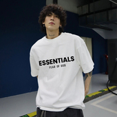 宽松半袖 DONDA 纯棉潮流圆领体恤衣服 GOD短袖 t恤男夏季 FEAR