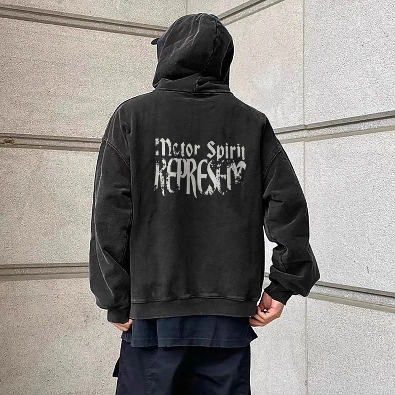 TEAM247 X REPRESENT美式街头连帽卫衣男休闲宽松简约上衣外套潮