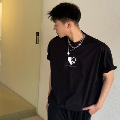 美式重磅百搭休闲上衣短袖青少年