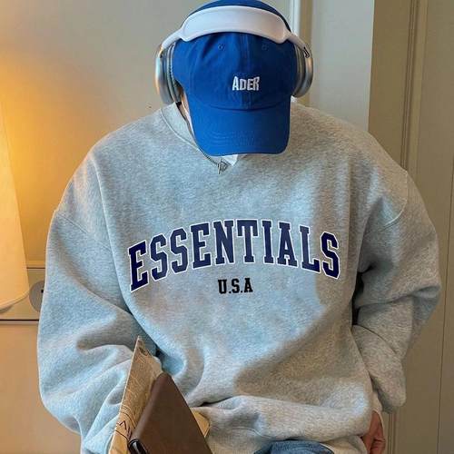 宽松ins情侣装圆领卫衣