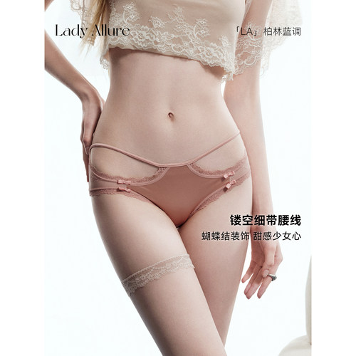 「LA」日系少女蝴蝶结蕾丝边内裤