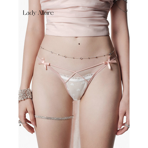 「LA」影里藏蕊｜欲焰系列*清纯性感绑带纯欲风爱心低腰女士内裤