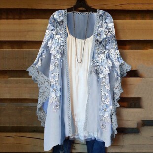 Women's new summer printed cardigan 女士夏季新款个性印花开衫