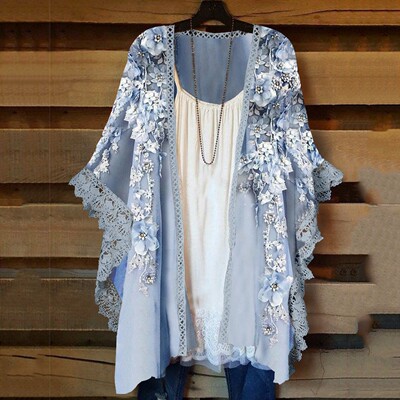 Women's new summer printed cardigan 女士夏季新款个性印花开衫