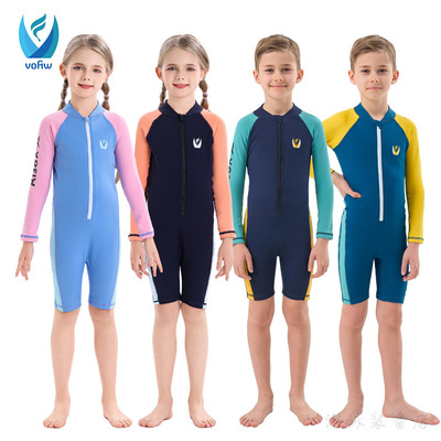 夏季防晒速干游泳衣中小童女泳装