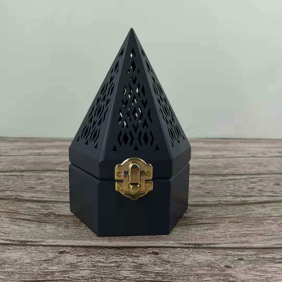 鼠尾草水晶净化消磁熏香木盒容器摆件燃烧器皿专用瑜伽冥想香炉盘