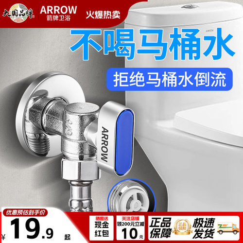 箭牌官方正品全铜大流量止逆球阀