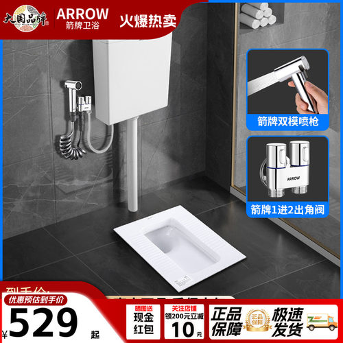 ARROW箭牌蹲便器微晶易洁釉面
