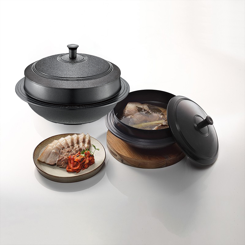 爱合米进口陶器宫拌饭锅24cm多用炖煮锅传统汤锅不粘好打理