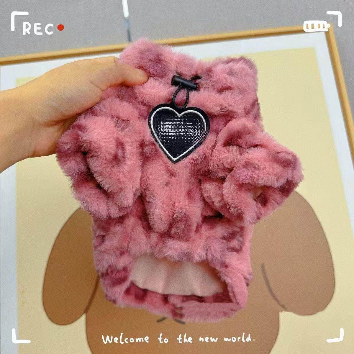 粉色小豹纹~冬季厚毛绒宠物保暖卫衣 猫咪狗比熊泰迪棉衣,宠物/宠物食品及用品,狗宠物服装/雨衣,淘宝优惠券,粉丝福利购,淘宝优惠卷