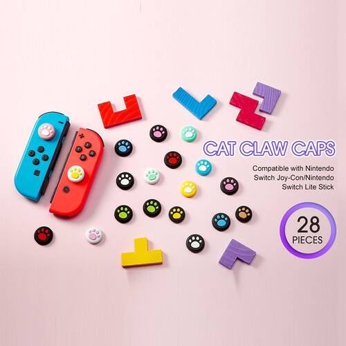 适用任天堂switch手柄摇杆周边配件帽硅胶防滑防汗摇杆帽