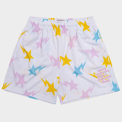 Printed Stretch Waist Basketball Shorts印花弹力腰部篮球短裤