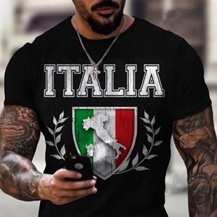 British short sleeve英 English 短袖 printing 文3D打印英式