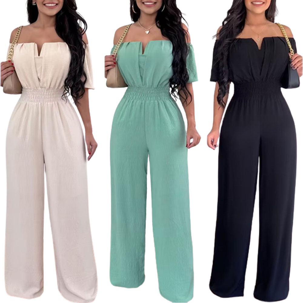Waist hugging loose straight leg jumpsuit 收腰宽松直筒连体裤
