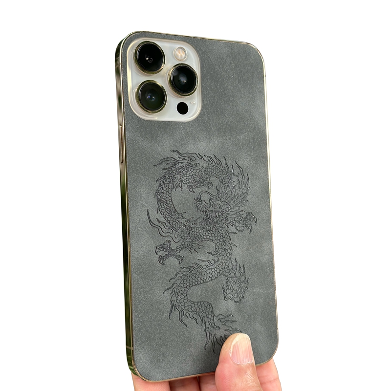 适用苹果15Promax素皮背膜iPhone15Pro皮革耐磨防滑防指纹苹果14Promax背膜13/14手机后膜苹果13Promax素皮贴