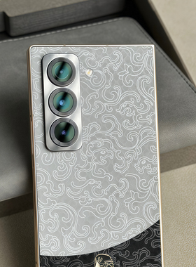 适用三星W25撞色背膜w26双色拼接w23/w24个性素皮后膜三星ZFold6背膜ZFold5后膜ZFold4素皮膜ZFold3后保护膜