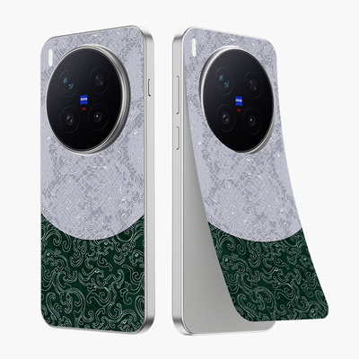 适用vivox200Pro撞色素皮背膜x200s后膜双色素皮皮革后膜个性皮纹后盖保护膜vivoX200ProMini手机后盖保护膜