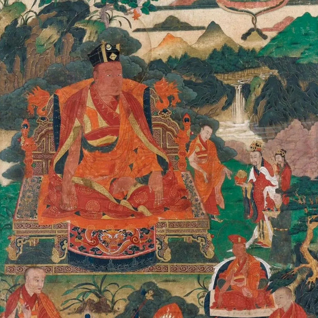 二世大宝法王唐卡 电子图片装饰喷绘临摹素材
