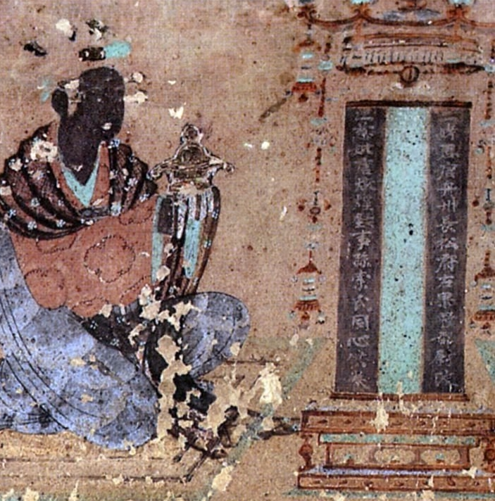 莫高窟第231窟祖先画像敦煌壁画佛像高清电子图片装饰喷绘