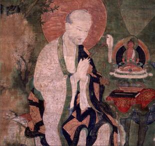 清 唐卡《罗汉Arhat (Buddhist Elder) - 16 Elders Angaja》