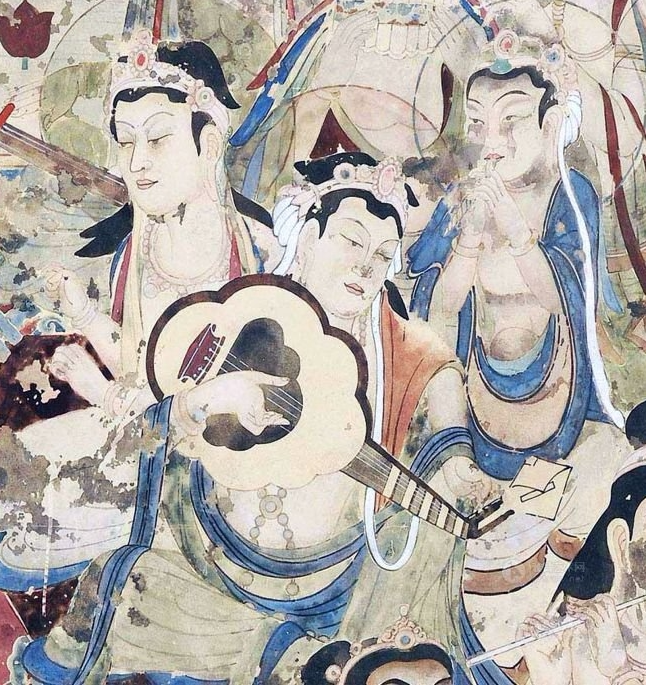 莫高窟220窟壁画敦煌壁画佛像高清电子图片装饰喷绘