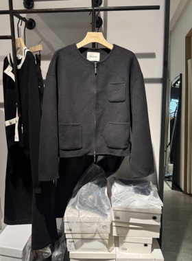 indiciaF2D4DY665C专柜正品标记女装短款圆领毛呢大衣吊牌价1789