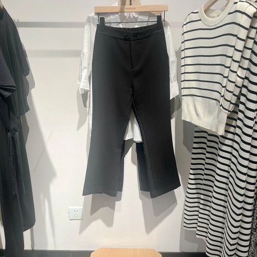 indicia5A303KZ098专柜正品标记女装冰丝开叉微喇休闲裤吊牌价589