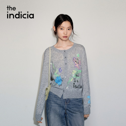 the indiciaL2C6KS220Y专柜正品标记女装通勤时尚开衫吊牌价699