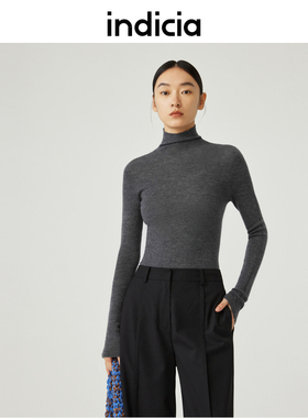 indicia5D311MS605C专柜正品标记女装打底百搭针织衫吊牌价1289