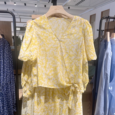 indicia5B306SY258专柜正品标记女装夏款碎花气质上衣吊牌价899