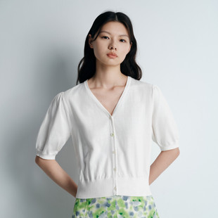 百搭通勤吊牌499 v领开衫 indiciatheL2B5KS077专柜正品 标记女装