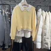 显白假两件针织衫 indiciatheL2A6ZZ013专柜正品 标记女装 吊牌价799