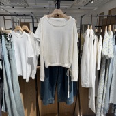 indiiciaF2C4ZZ455F专柜正品 标记女装 针织套头抽绳毛衣吊牌价689