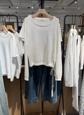 indiiciaF2C4ZZ455F专柜正品标记女装针织套头抽绳毛衣吊牌价689