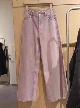 indiciaF2D4NK801F专柜正品标记女装紫色牛仔休闲长裤吊牌价739