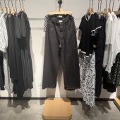 撞色缝线阔腿牛仔裤 indiciatheL2C5NK164专柜正品 标记女装 吊牌689