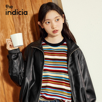 the indiciaL2C6PY193Z专柜正品标记女装气质皮衣吊牌价1089