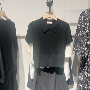 针织短袖 标记女装 t恤吊牌价539 indiciaD6B405ZZ060专柜正品 the