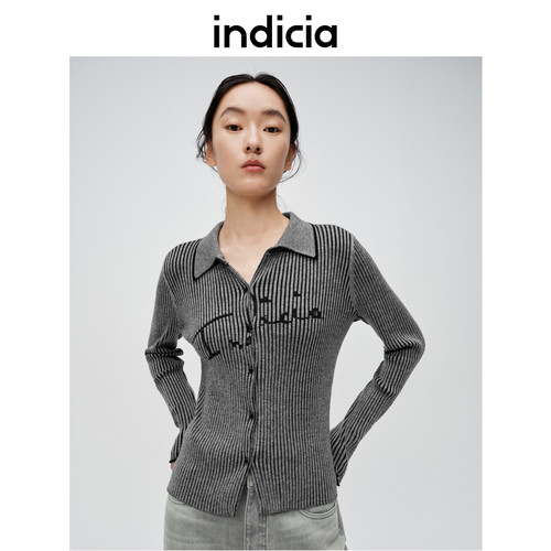 indicia6A401KS005F专柜正品标记女装极简针织毛衫上衣吊牌价599