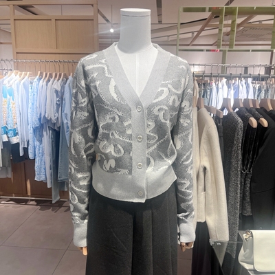 Indicia6A402KS095F专柜正品标记女设计针织开衫外套吊牌价769