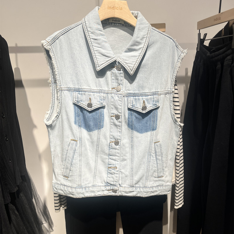 Indicia6B404MJ226N专柜正品标记女装撞色棉马甲外套吊牌价639
