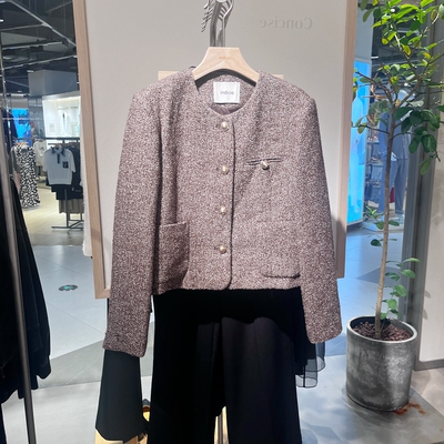 indicia5D310WT491C专柜正品标记女装气质小香风短外套吊牌价1489