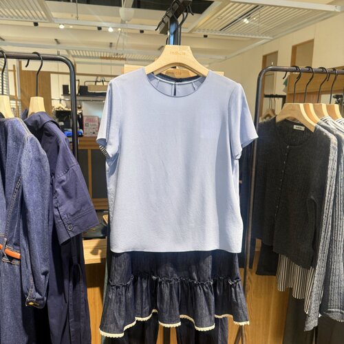 indicia6B406SY306F专柜正品标记女装轻薄舒适桑蚕丝T恤吊牌价789