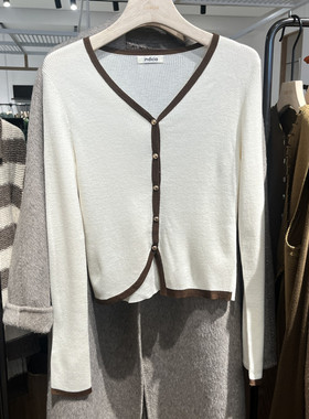 Indicia5C307ZZ321专柜正品标记女装秋百搭V领针织衫吊牌价589