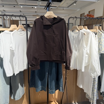 IndiciaF2C4WT486N专柜正品标记女装百搭夹克连帽外套吊牌价1289